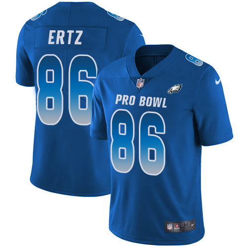 Men's Nike Philadelphia Eagles #86 Zach Ertz Limited Royal Blue 2018 Pro Bowl NFL ...